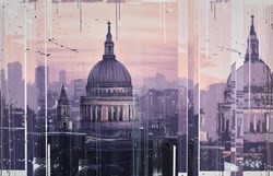 St Pauls at Dusk II by Kris Hardy - Original Painting on Box Canvas sized 56x36 inches. Available from Whitewall Galleries